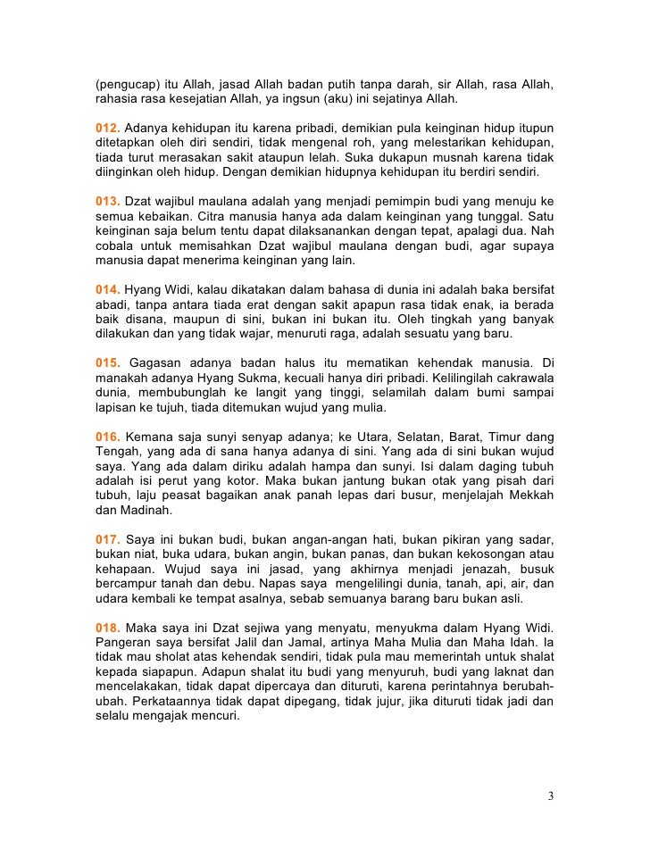 Ajaran Dan Pemikiran Syekh Siti