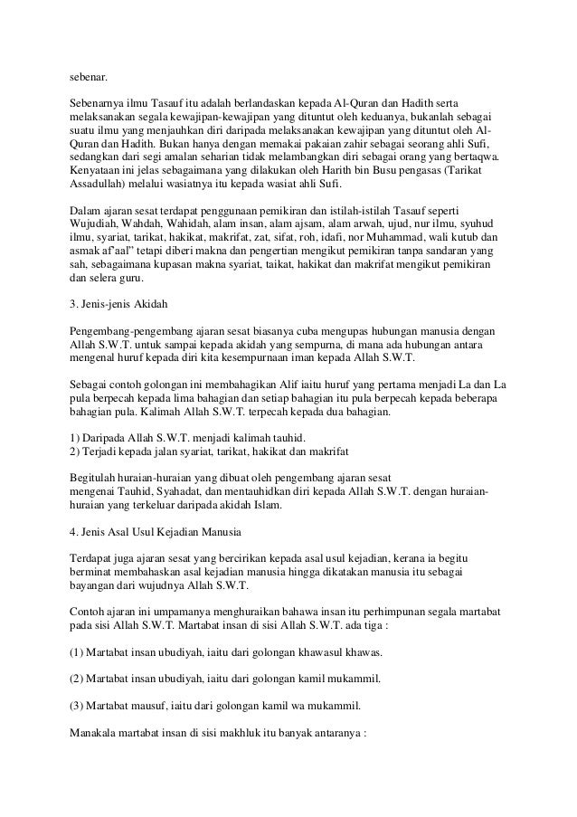 Ajaran Sesat Dan Pengaruhnya