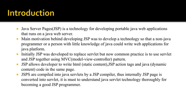 JSP overview | PPT