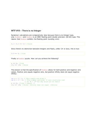 A JavaScript Master Class - From the Wows to the WTFs | PDF