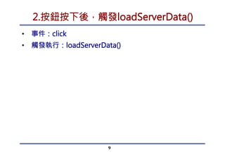 2.按鈕按下後，觸發loadServerData()
9
 