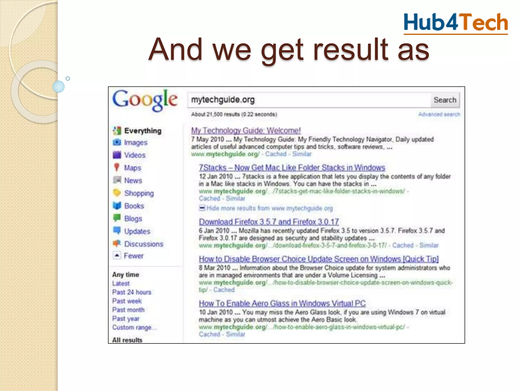 And we get result as
 