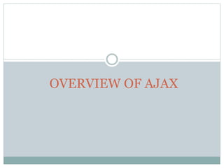 OVERVIEW OF AJAX
 