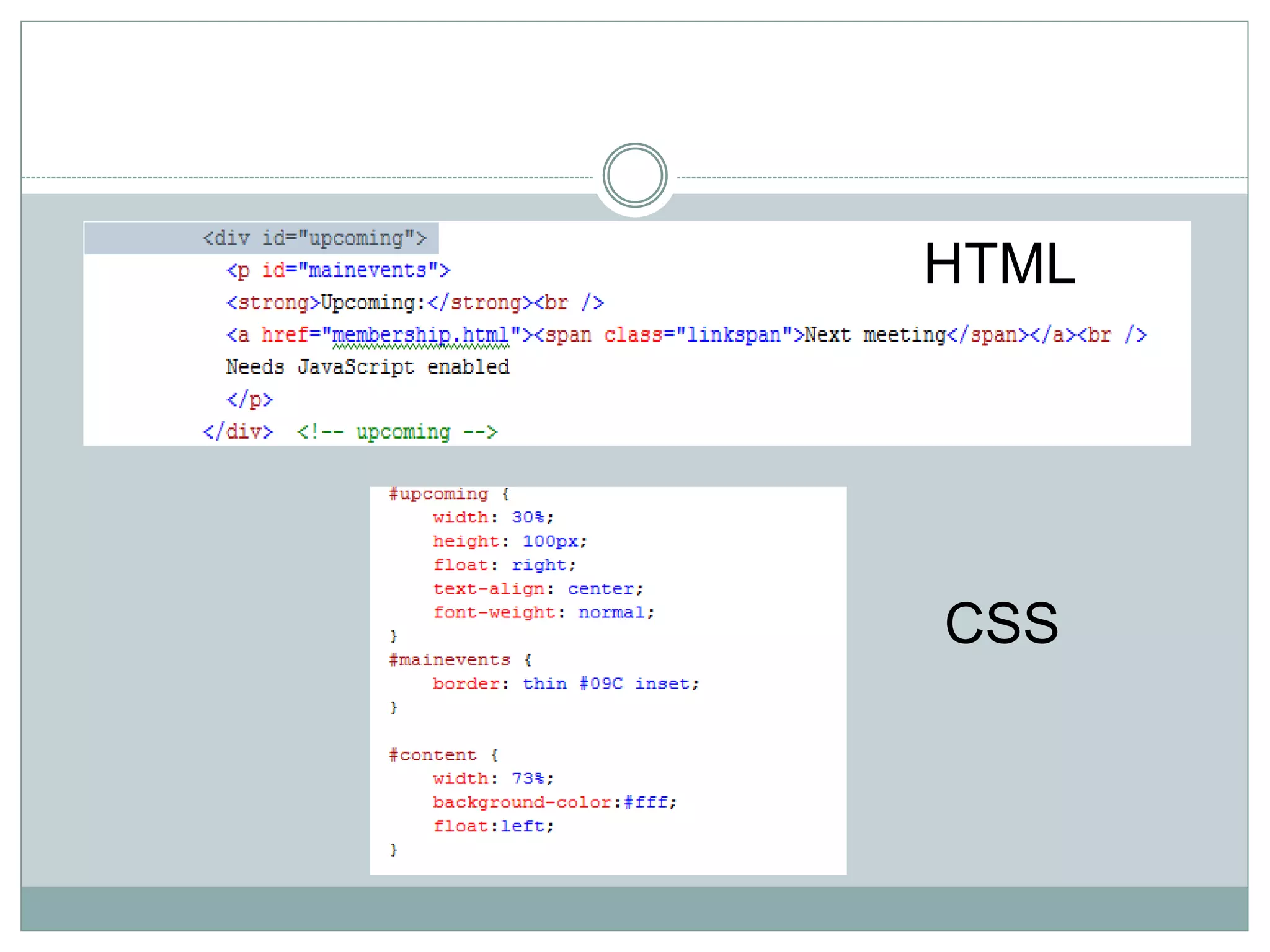 CSS
HTML
 