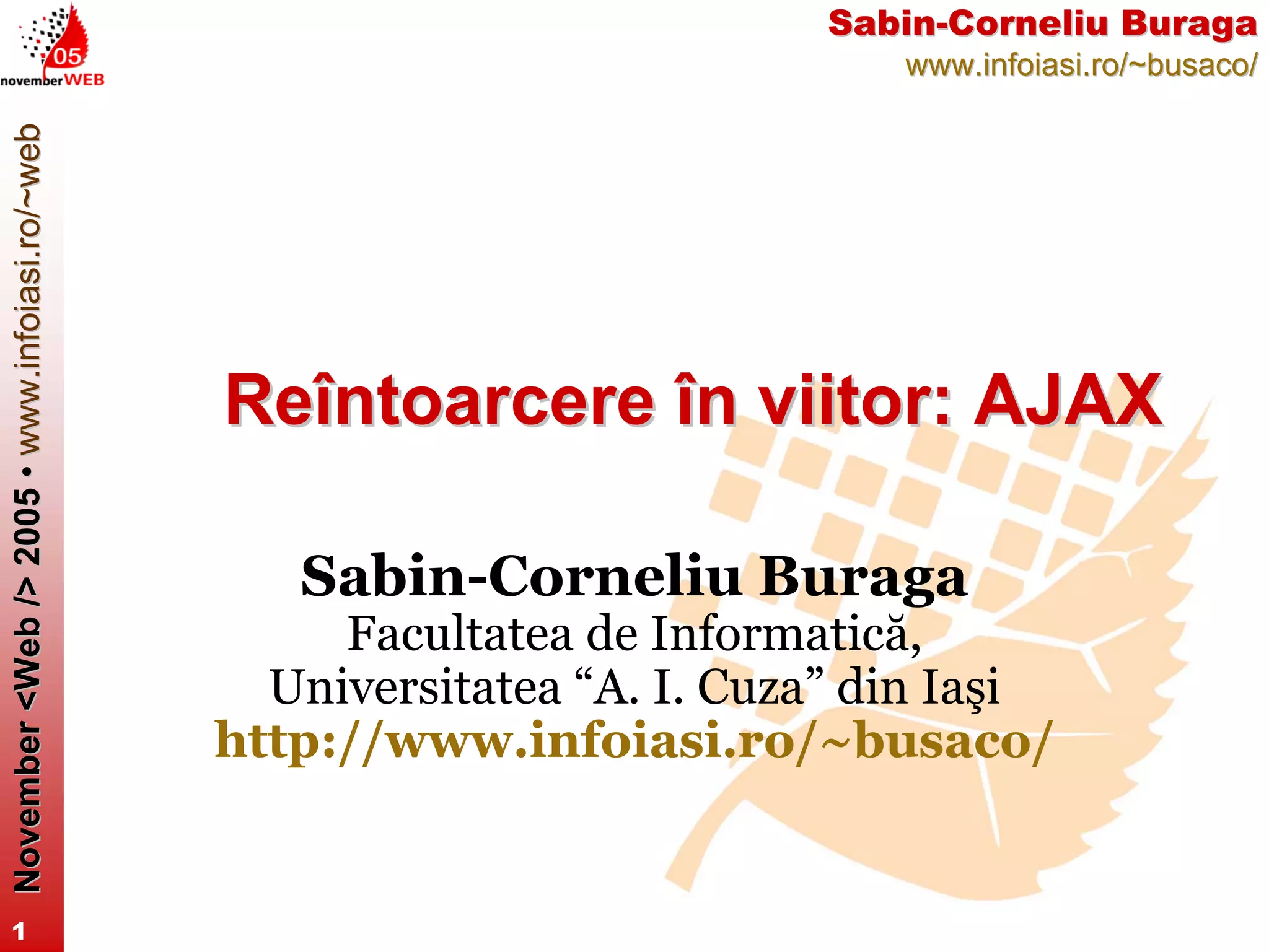 AJAX - back to the future