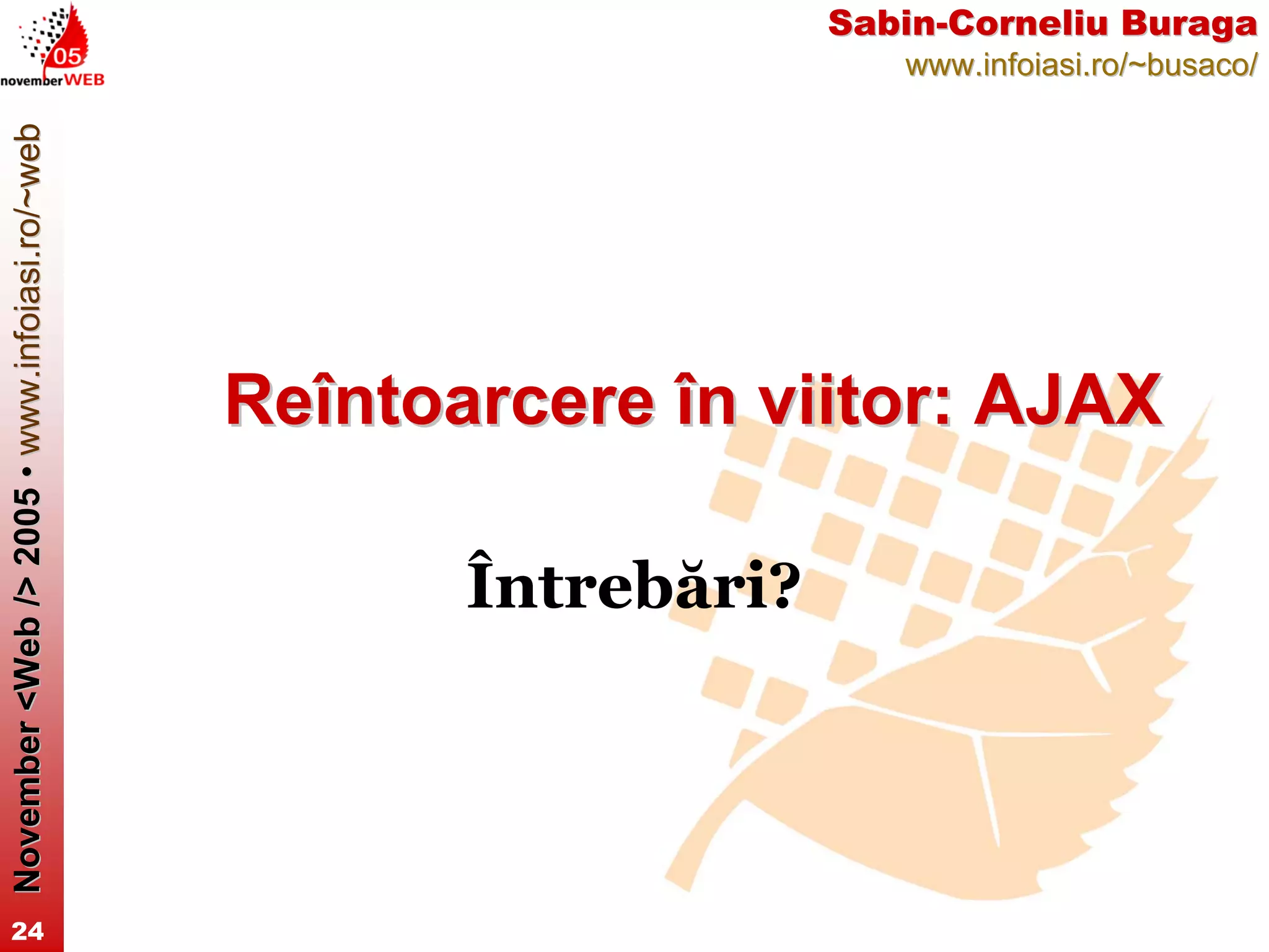 AJAX - back to the future