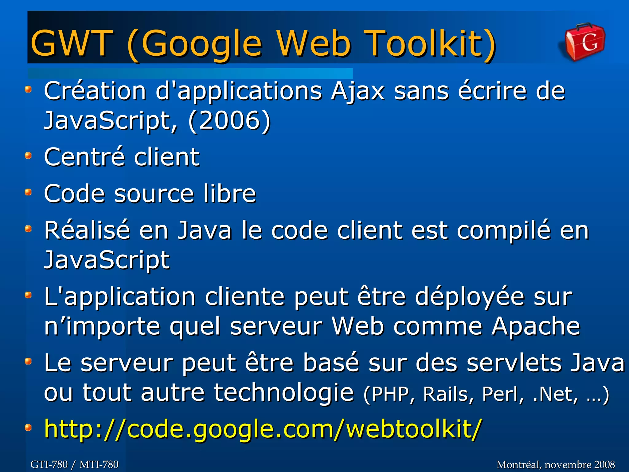 Ajax en Java - GTI780 & MTI780 - ETS - A08