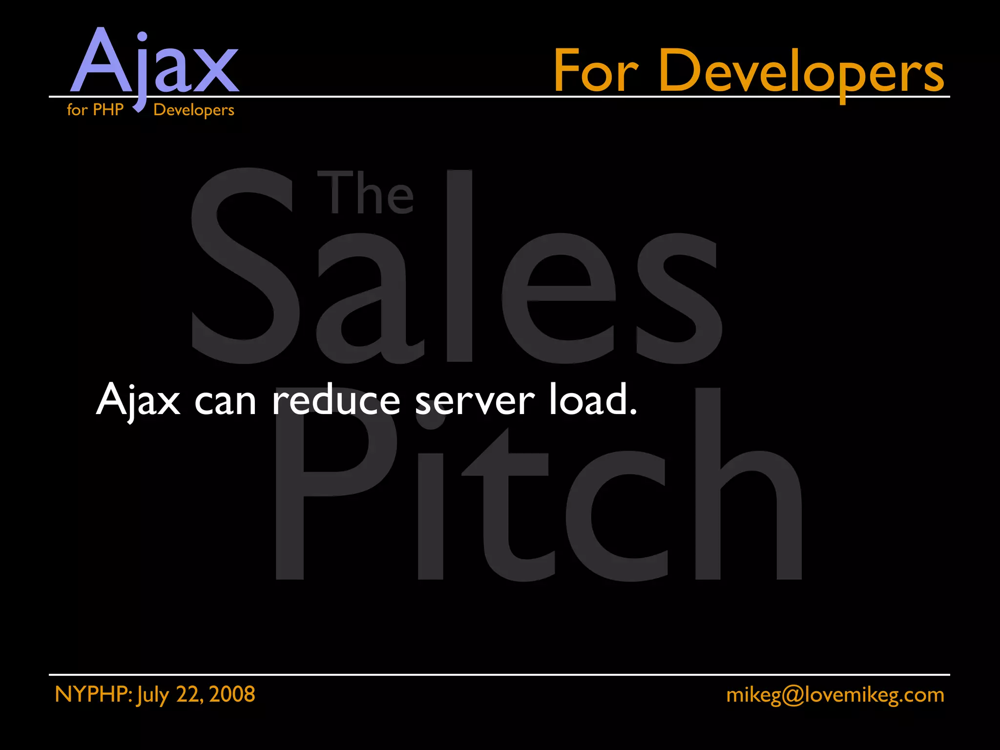 Ajax for PHP Developers
