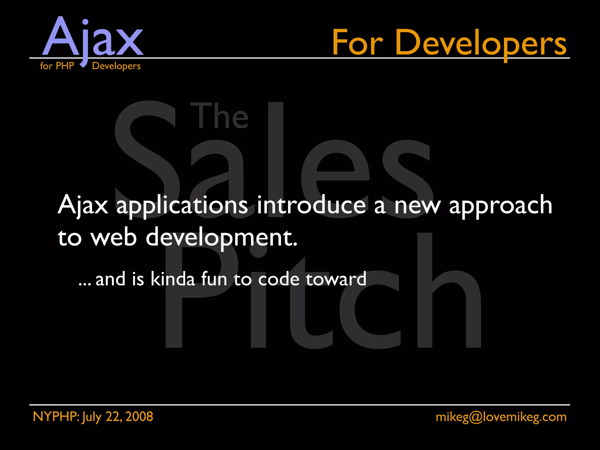 Ajax for PHP Developers