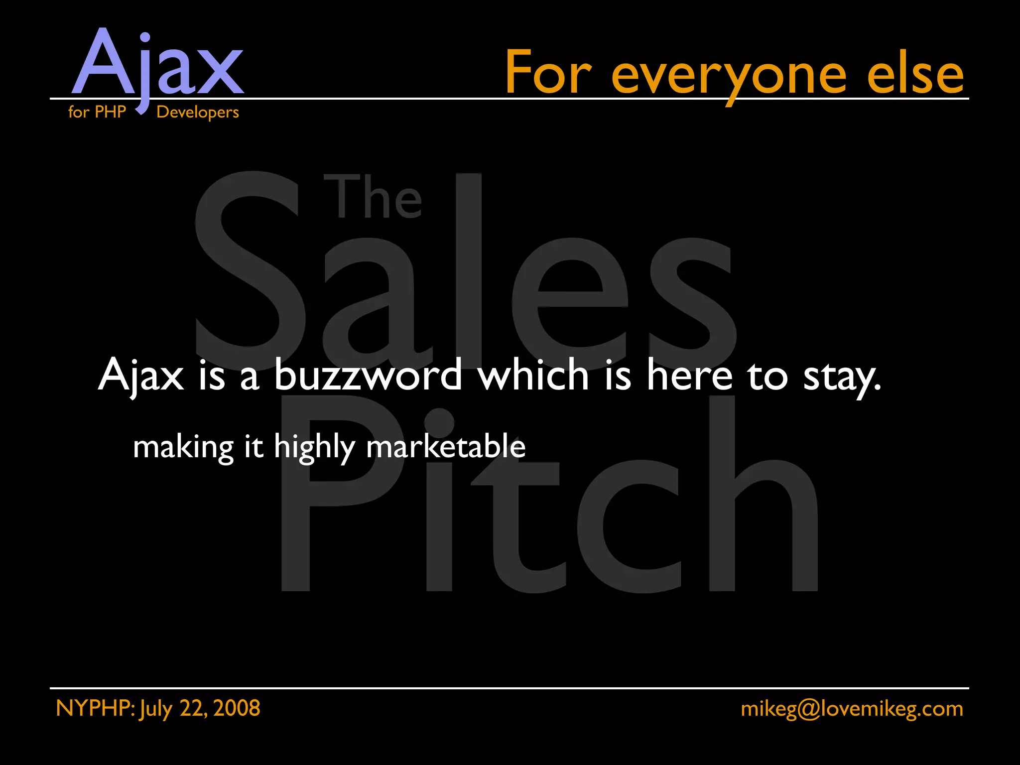 Ajax for PHP Developers