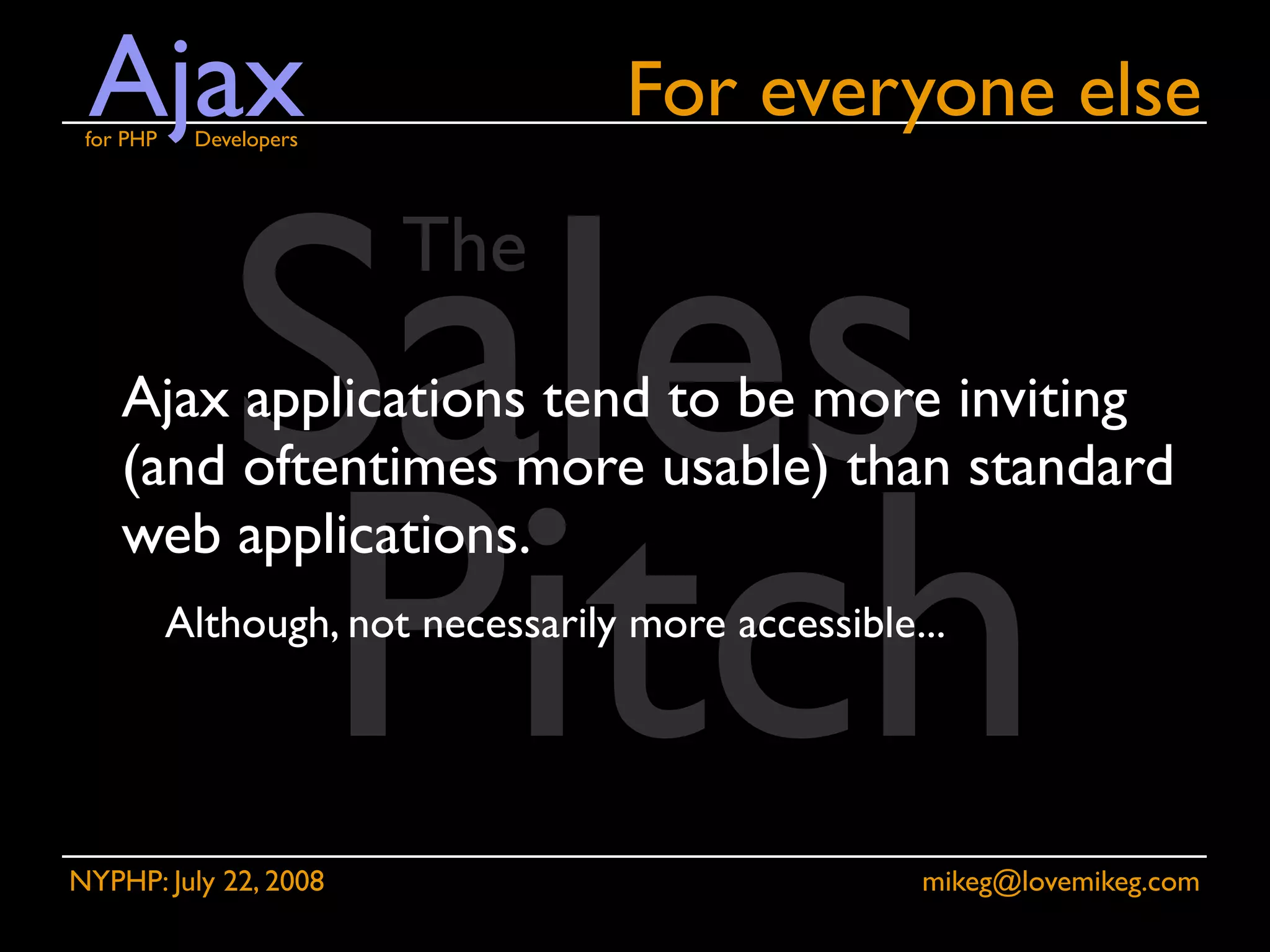 Ajax for PHP Developers