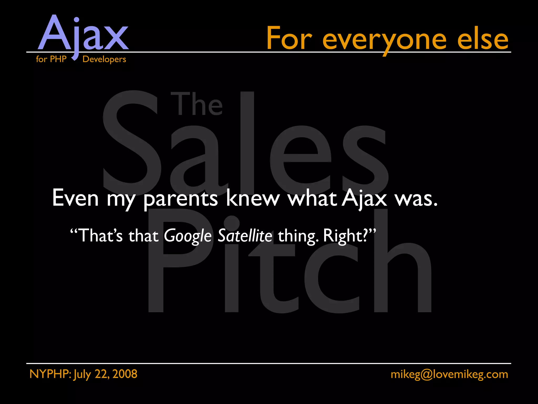 Ajax for PHP Developers
