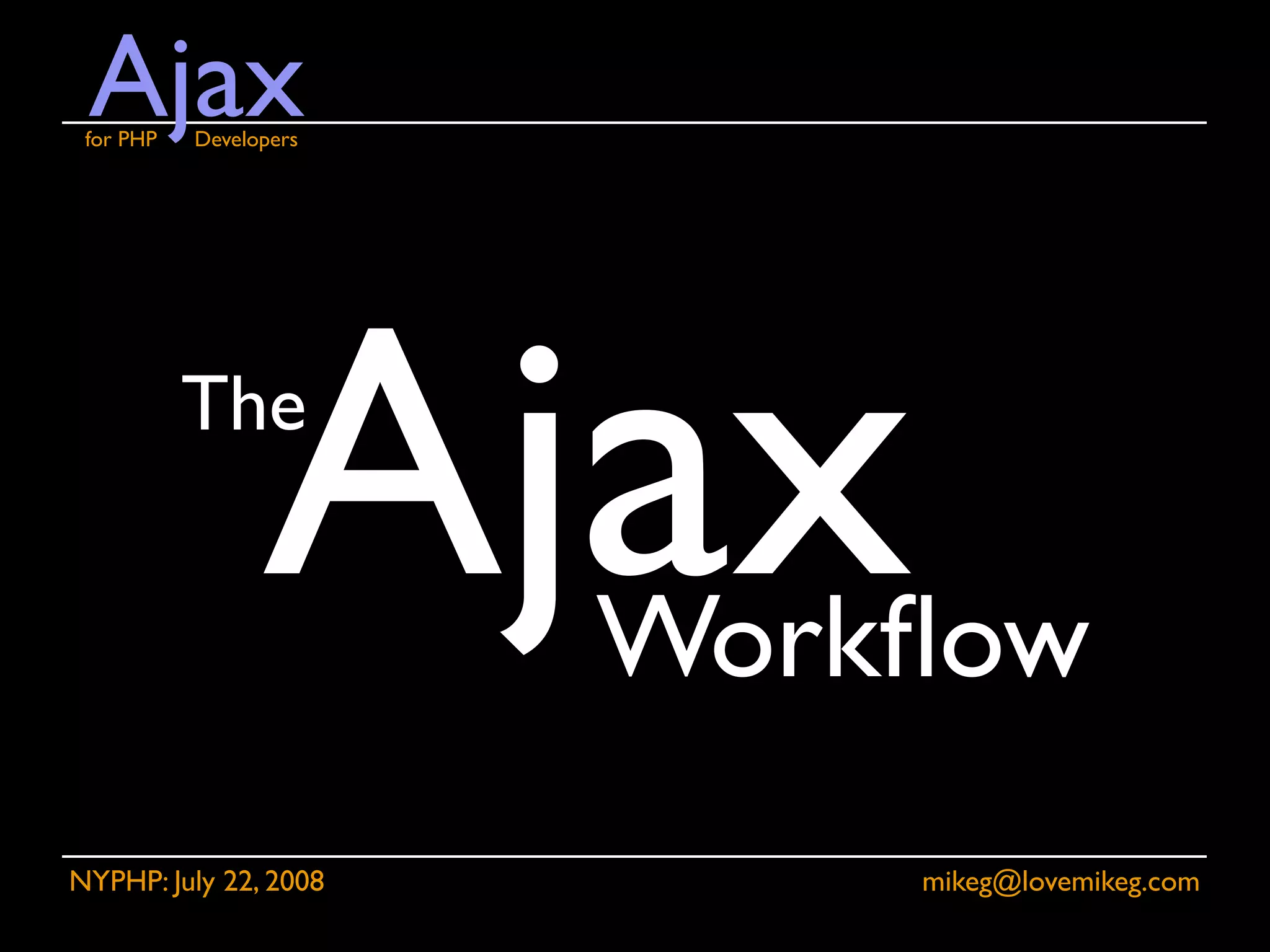 Ajax for PHP Developers