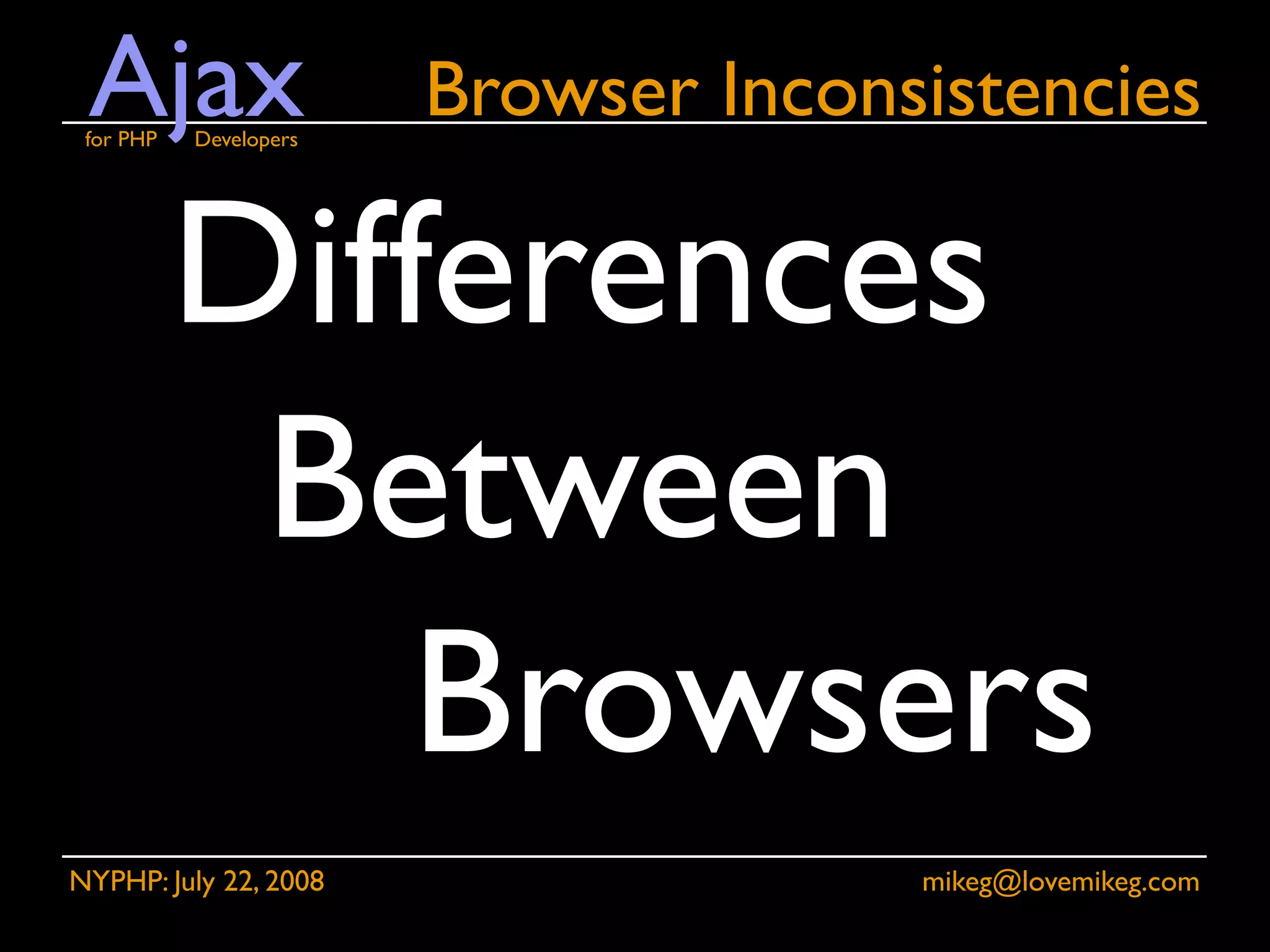 Ajax for PHP Developers