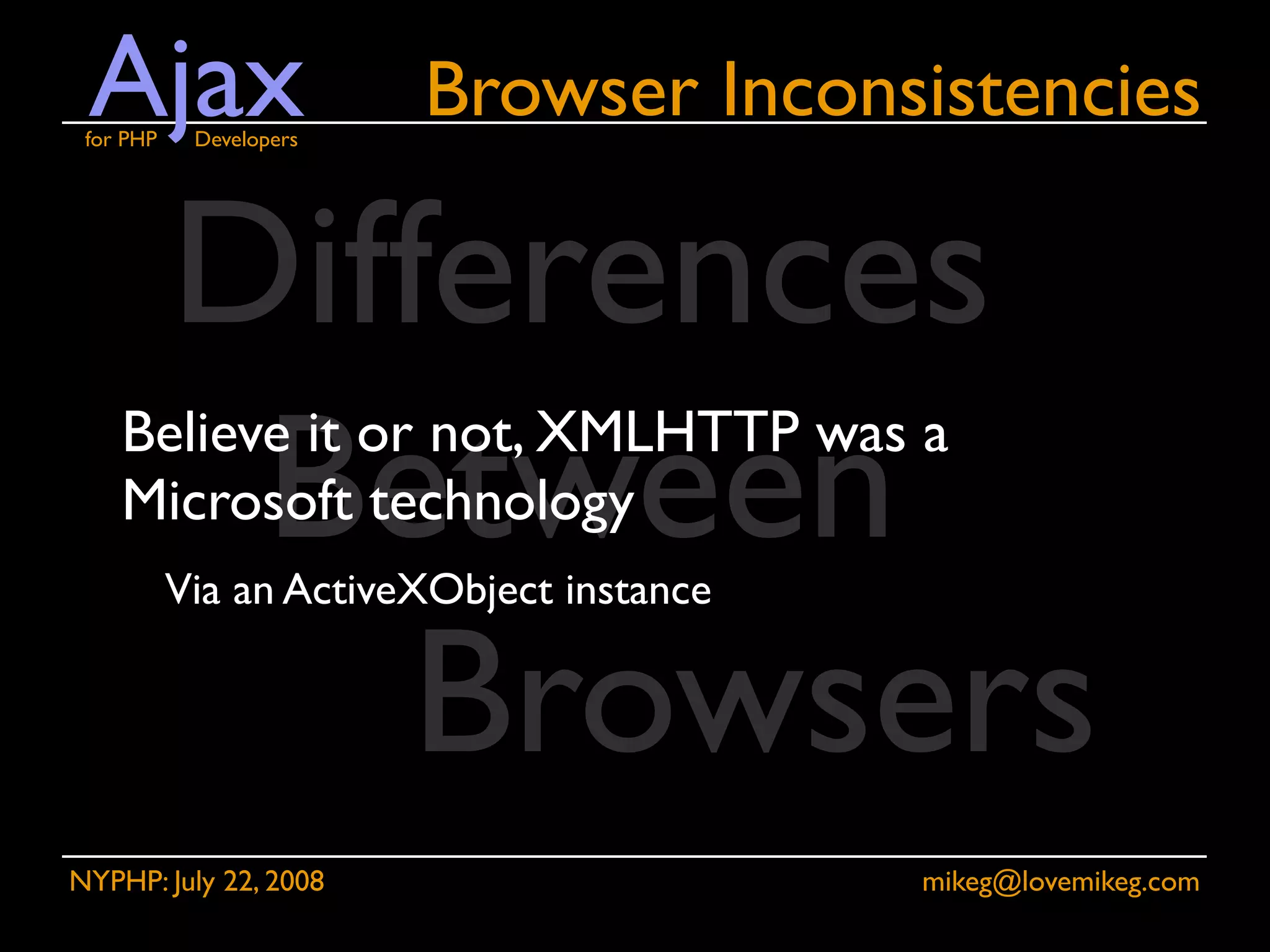 Ajax for PHP Developers