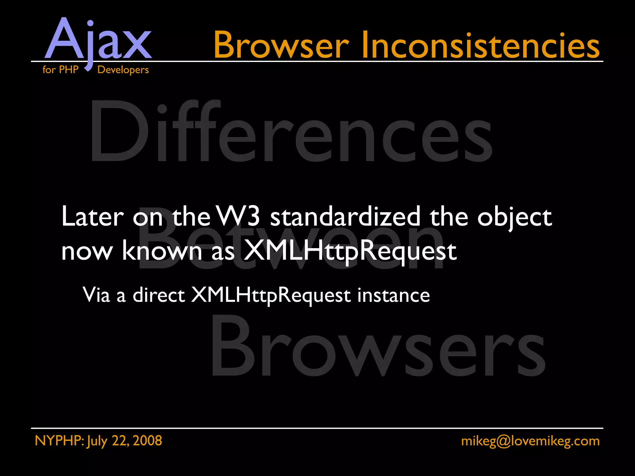 Ajax for PHP Developers