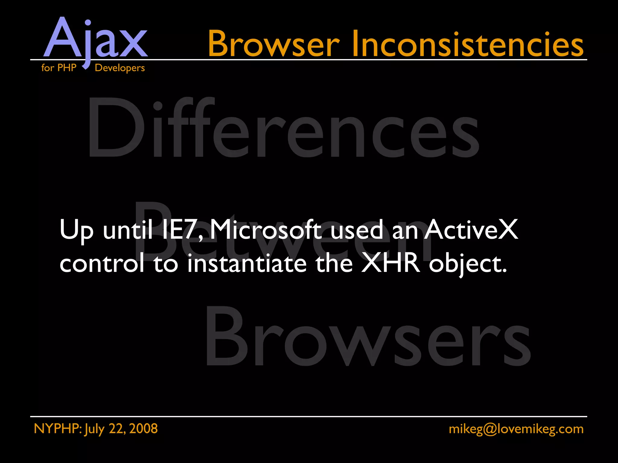 Ajax for PHP Developers