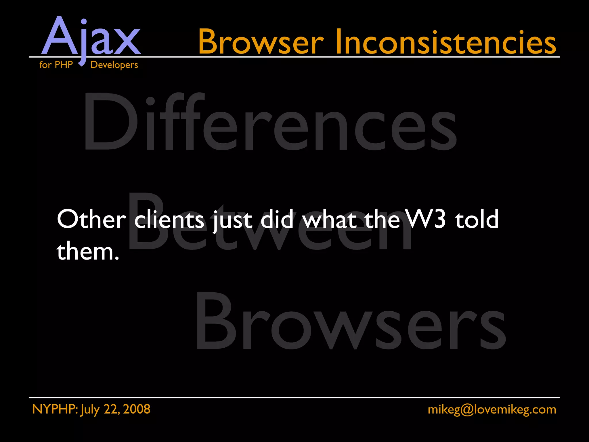 Ajax for PHP Developers