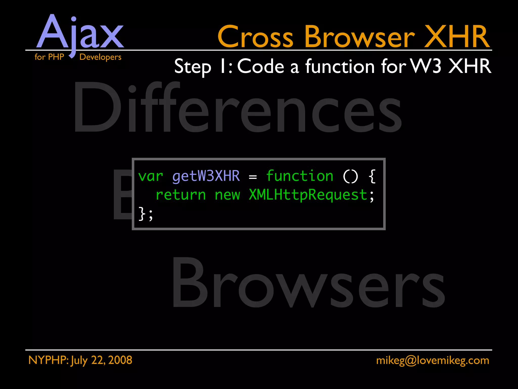 Ajax for PHP Developers