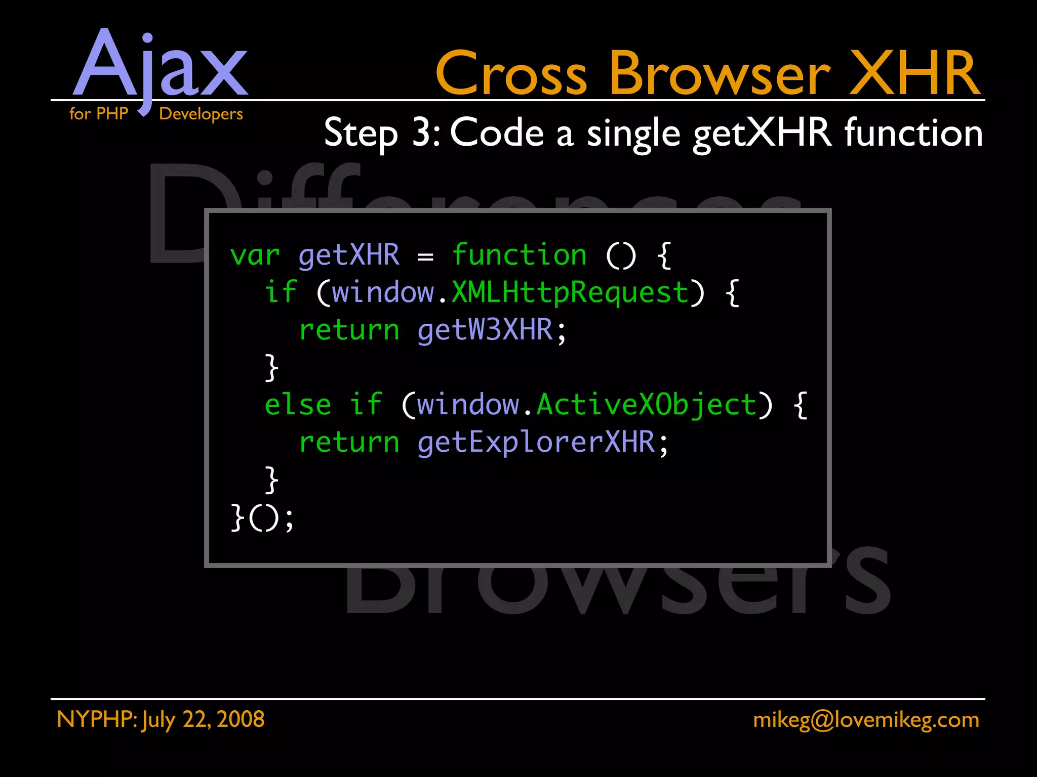 Ajax for PHP Developers