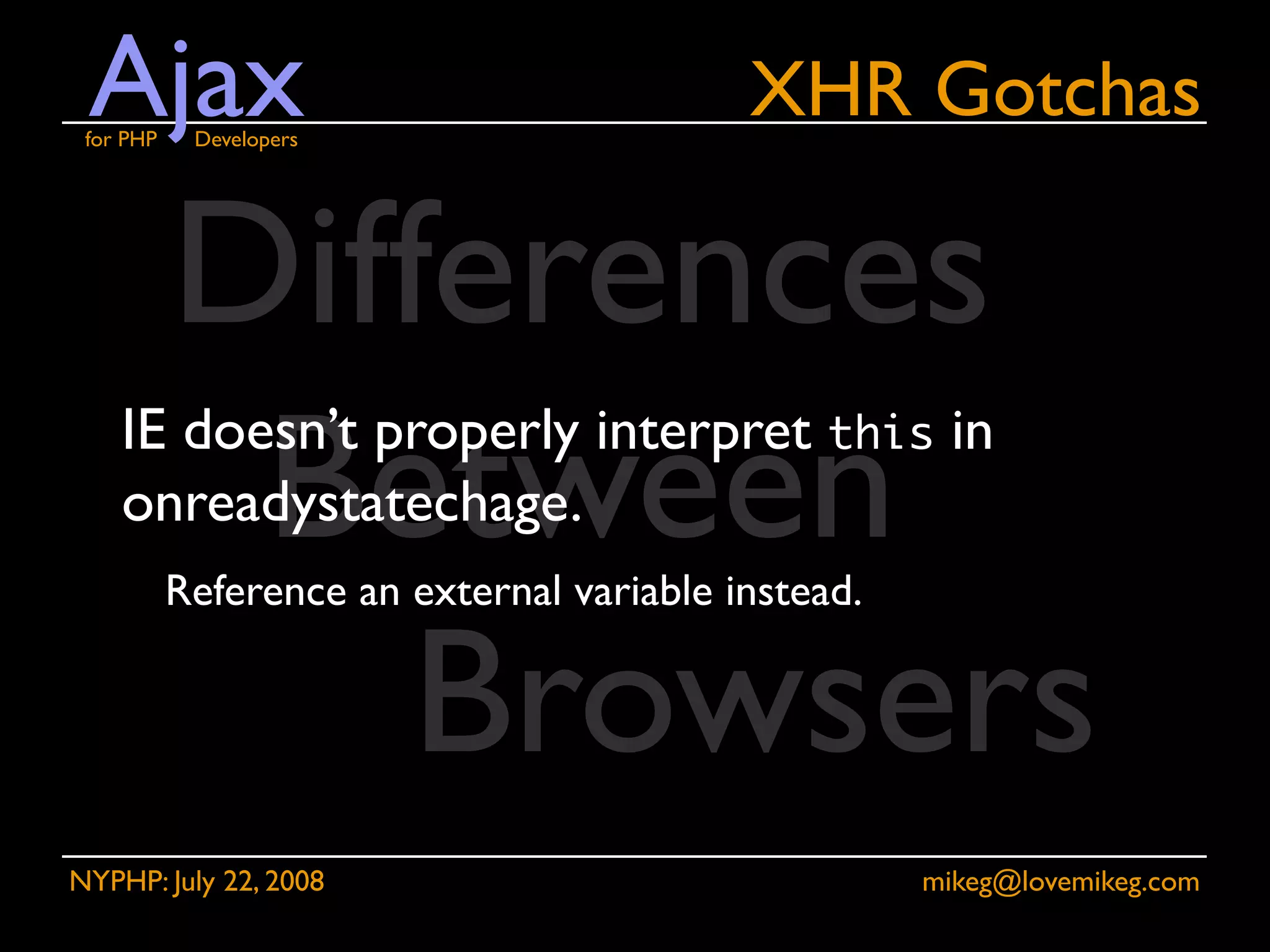 Ajax for PHP Developers