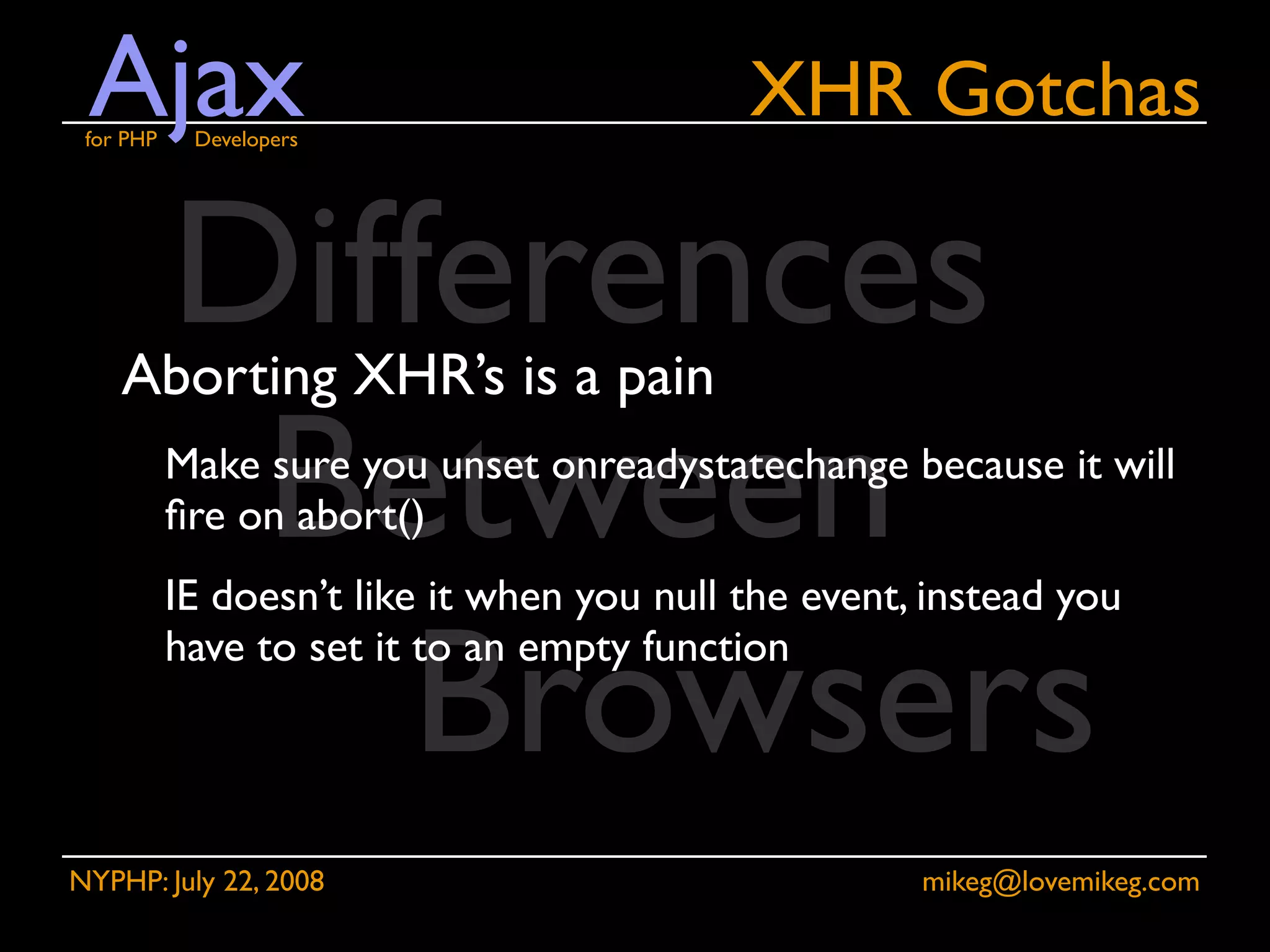 Ajax for PHP Developers