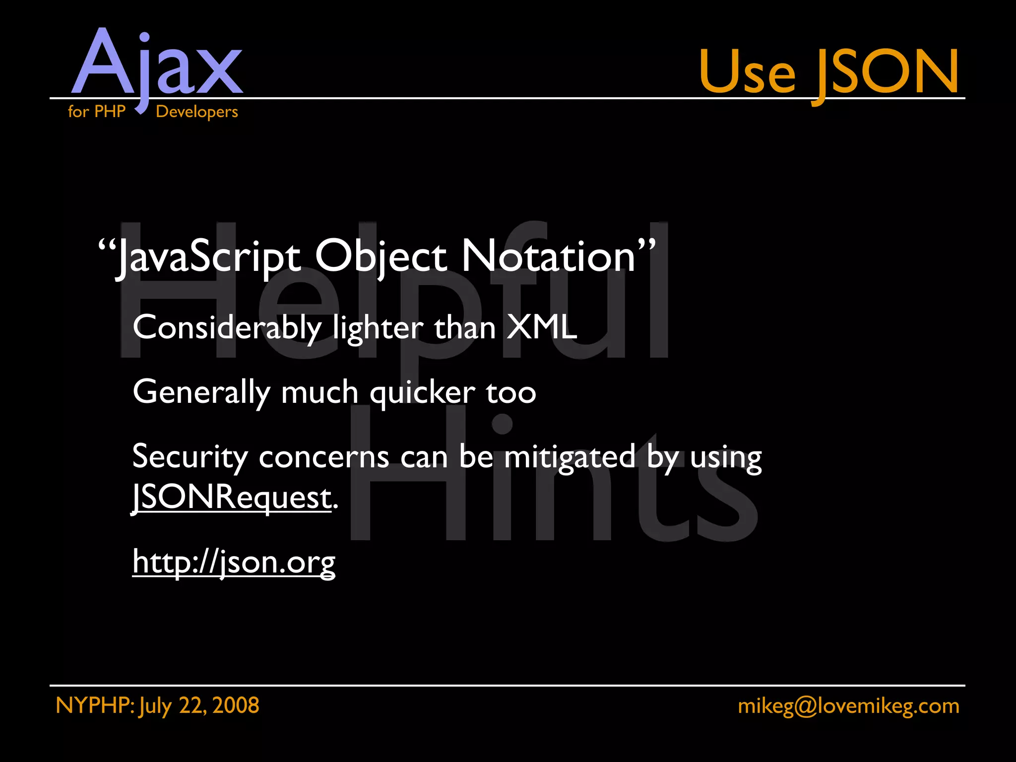 Ajax for PHP Developers