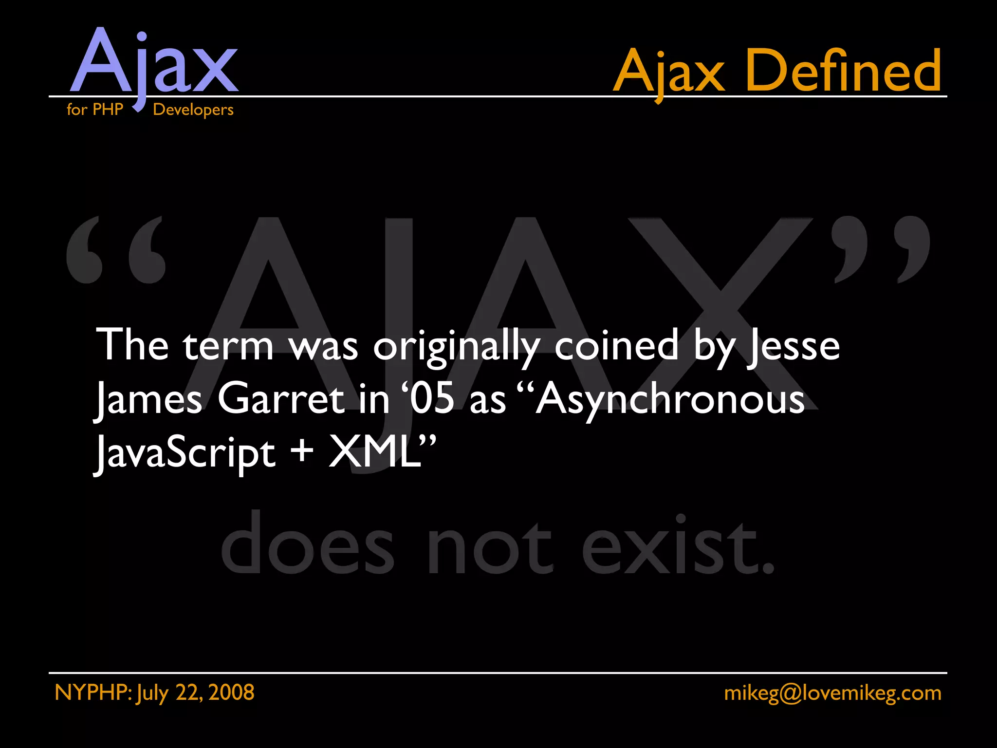 Ajax for PHP Developers