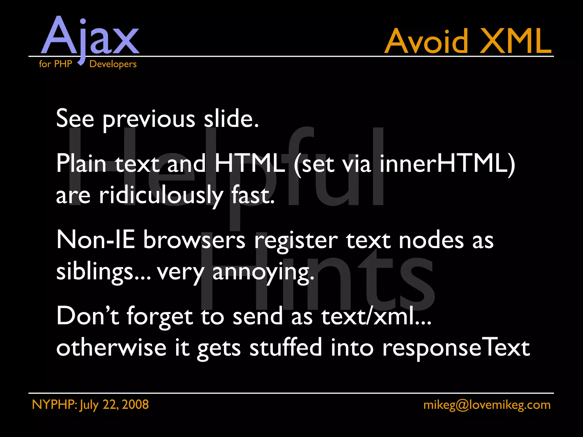 Ajax for PHP Developers