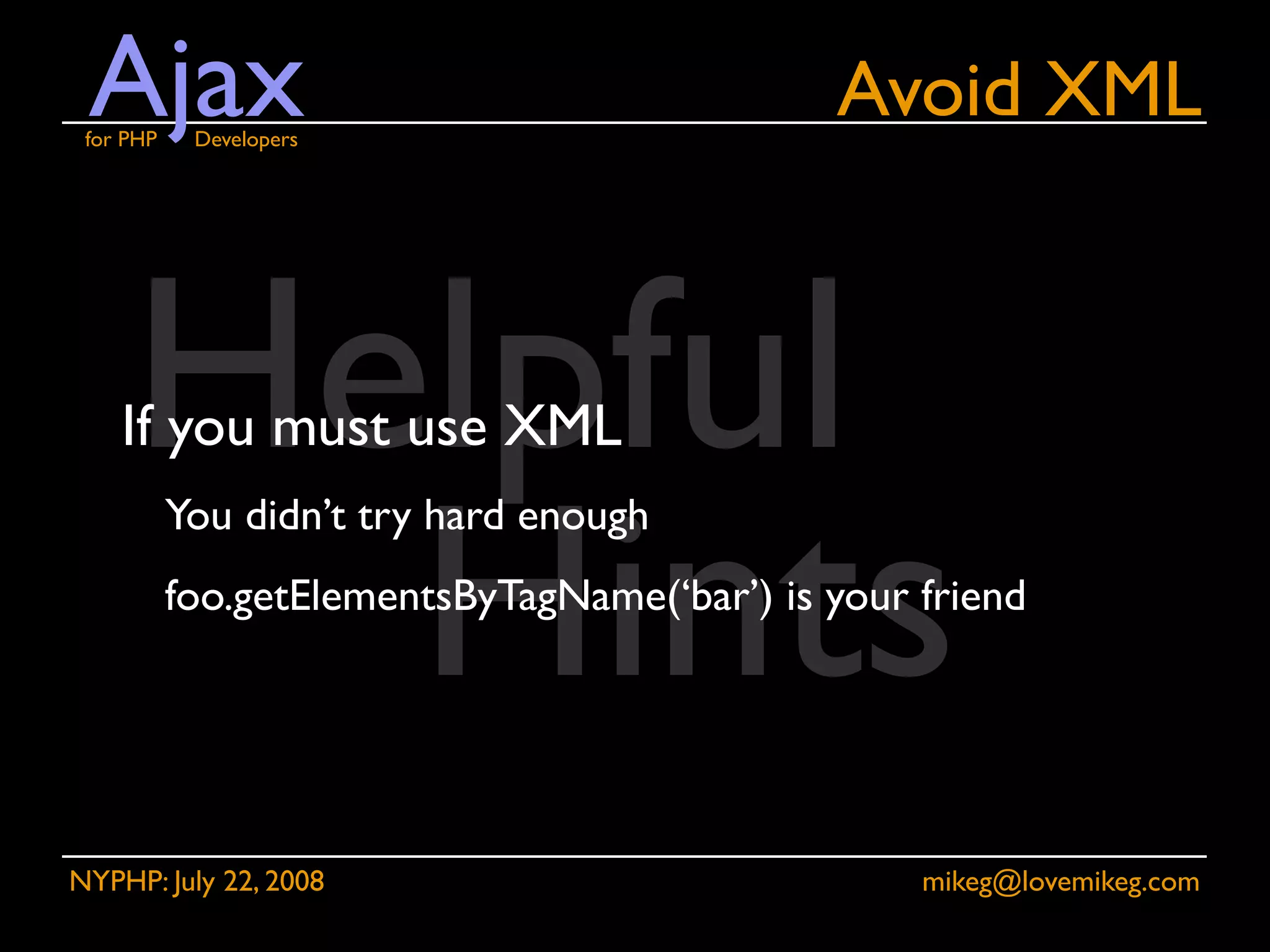 Ajax for PHP Developers