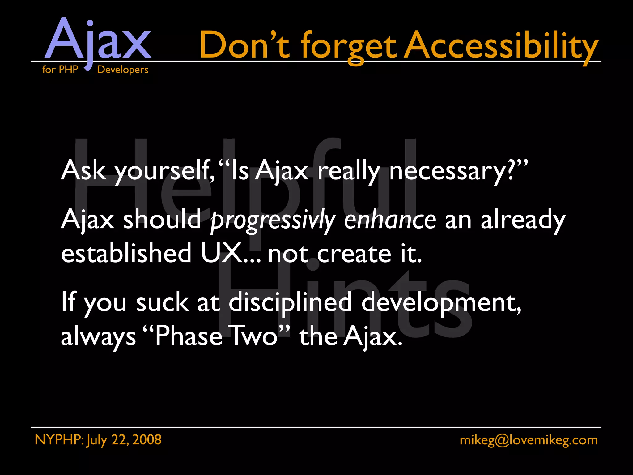 Ajax for PHP Developers