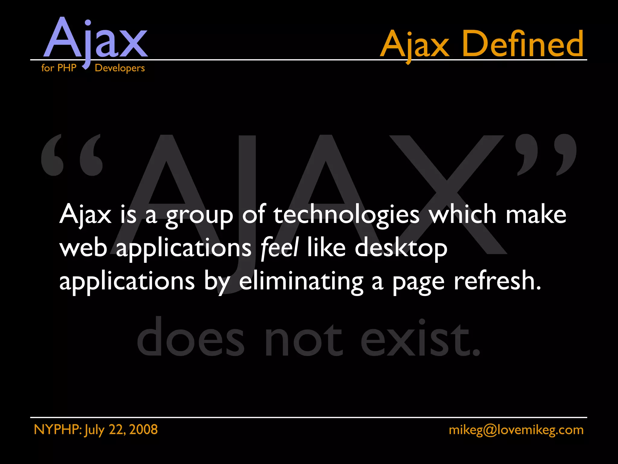 Ajax for PHP Developers