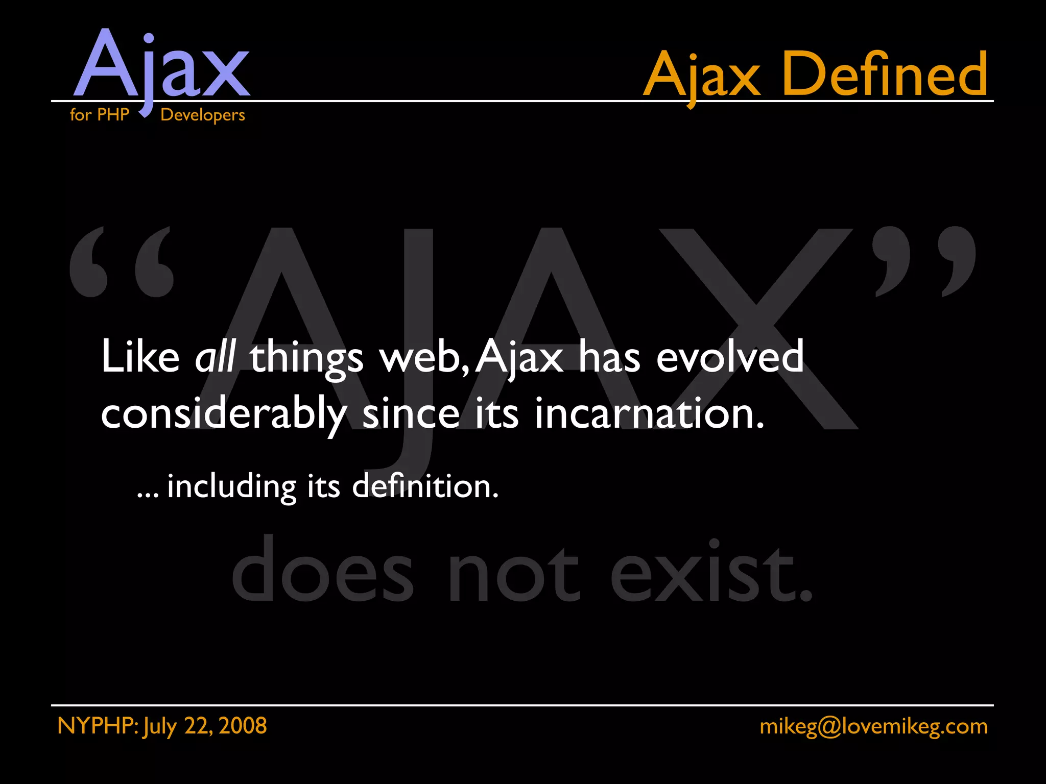 Ajax for PHP Developers