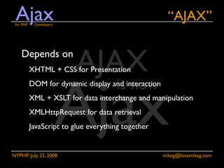 Ajax for PHP Developers