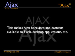 Ajax for PHP Developers