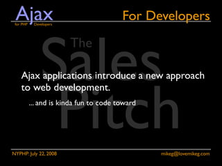 Ajax for PHP Developers