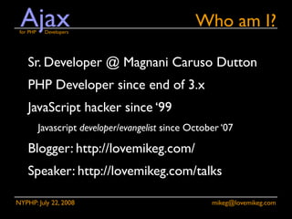 Ajax for PHP Developers