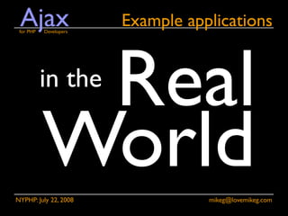 Ajax for PHP Developers