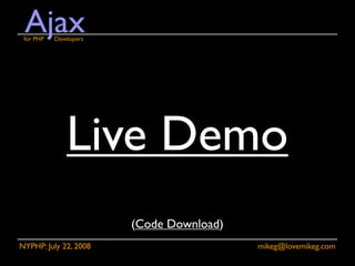 Ajax for PHP Developers