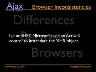 Ajax for PHP Developers