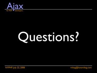 Ajax for PHP Developers