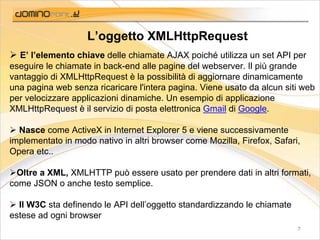 Ajax - Presente e futuro delle applicazioni web
