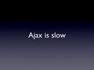 Ajax is slow
 