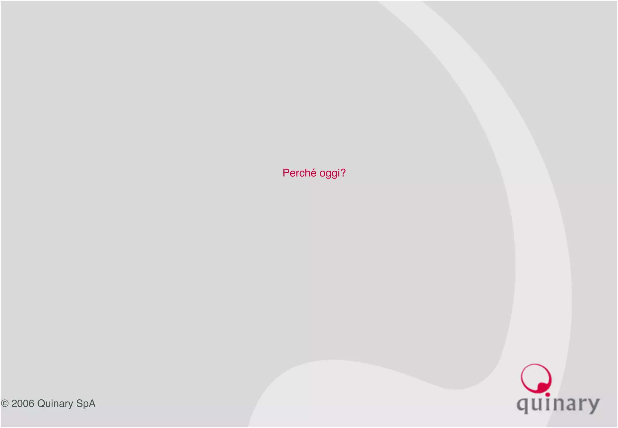 © 2006 Quinary SpA
Perché oggi?
 
