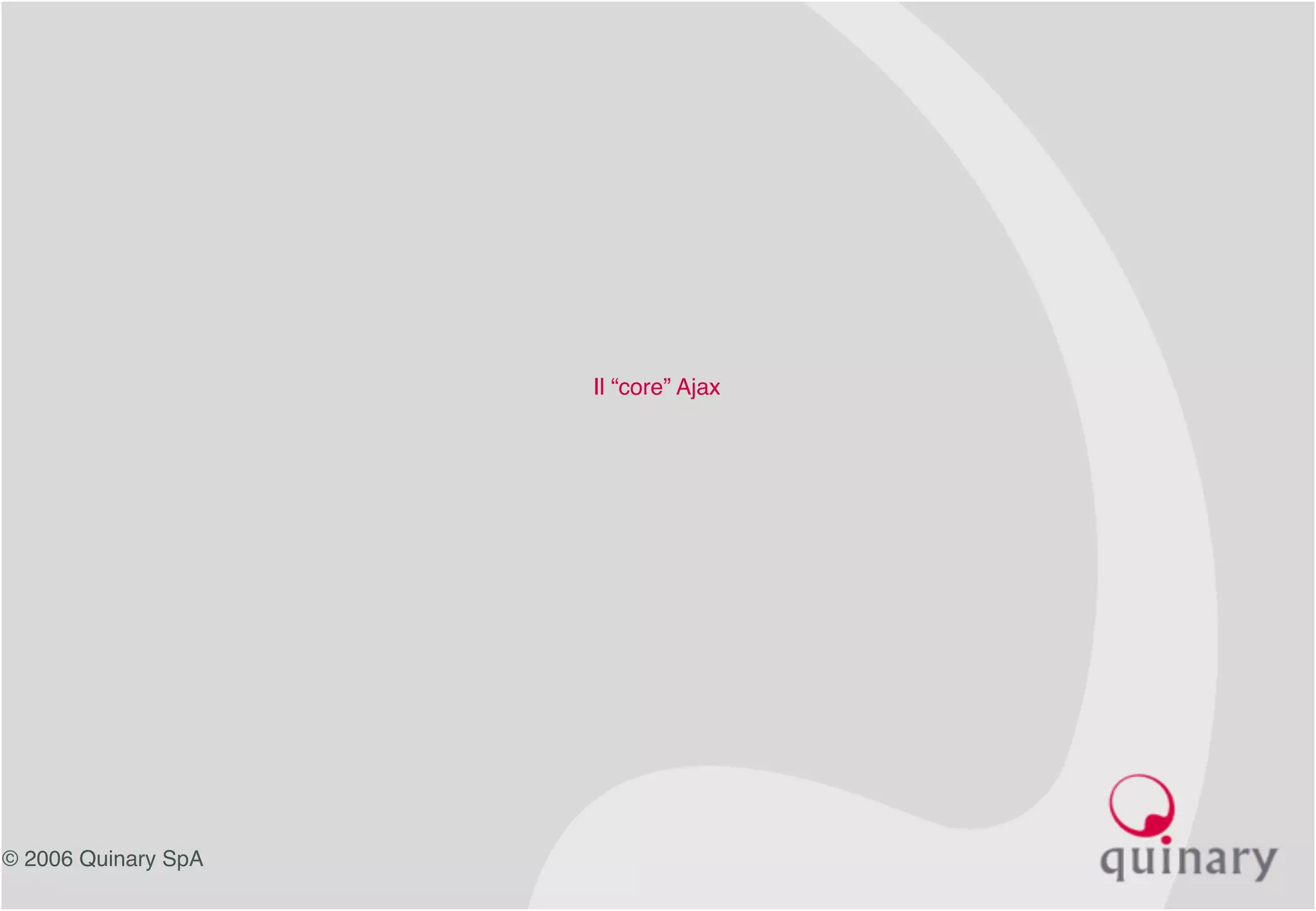 © 2006 Quinary SpA
Il “core” Ajax
 