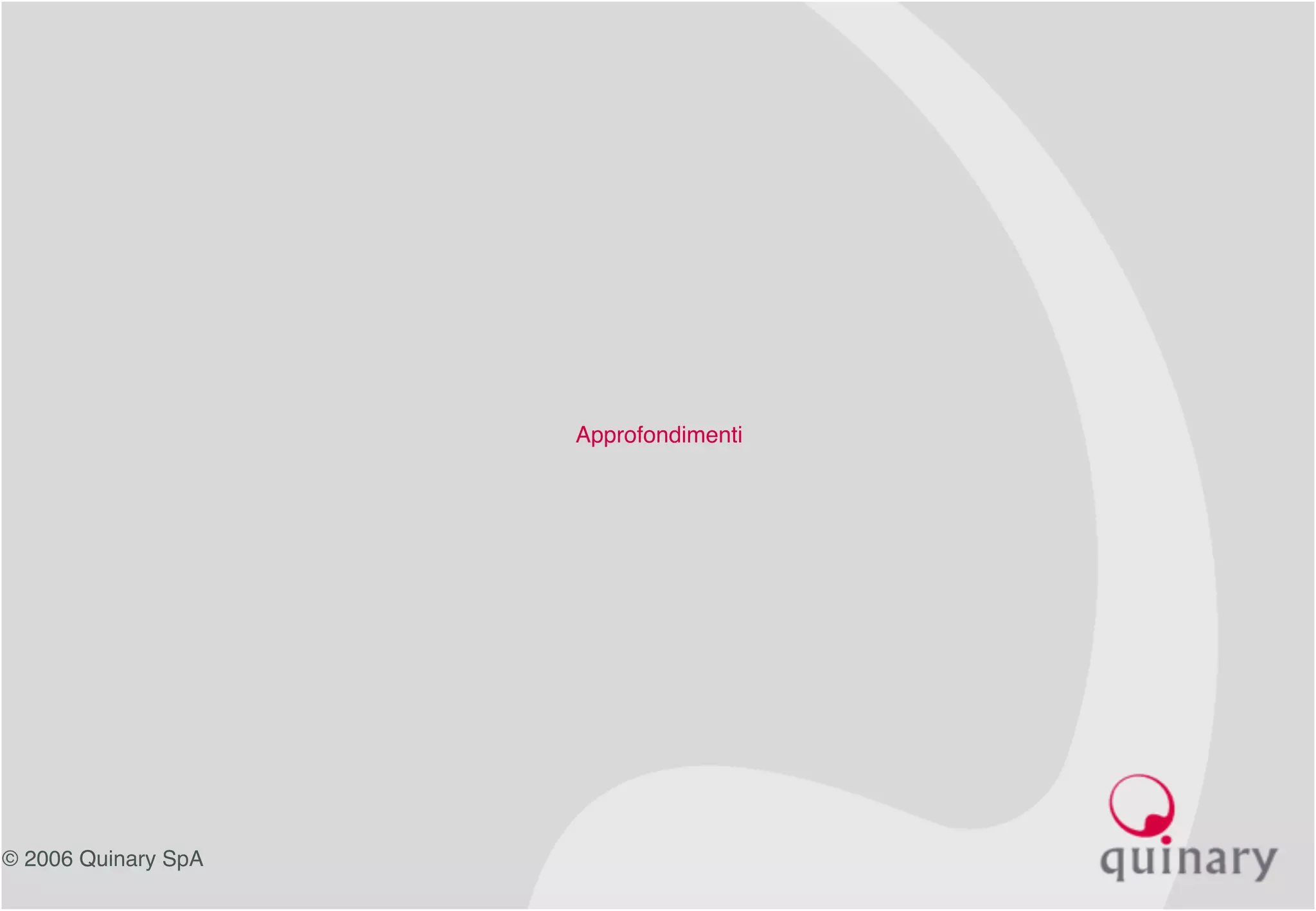 © 2006 Quinary SpA
Approfondimenti
 