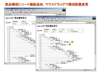 部品構成にソート機能追加、マウスドラッグで構成配置変更




                              169
 