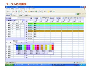 テーブル応用画面
 