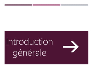 Introduction
générale
2
 