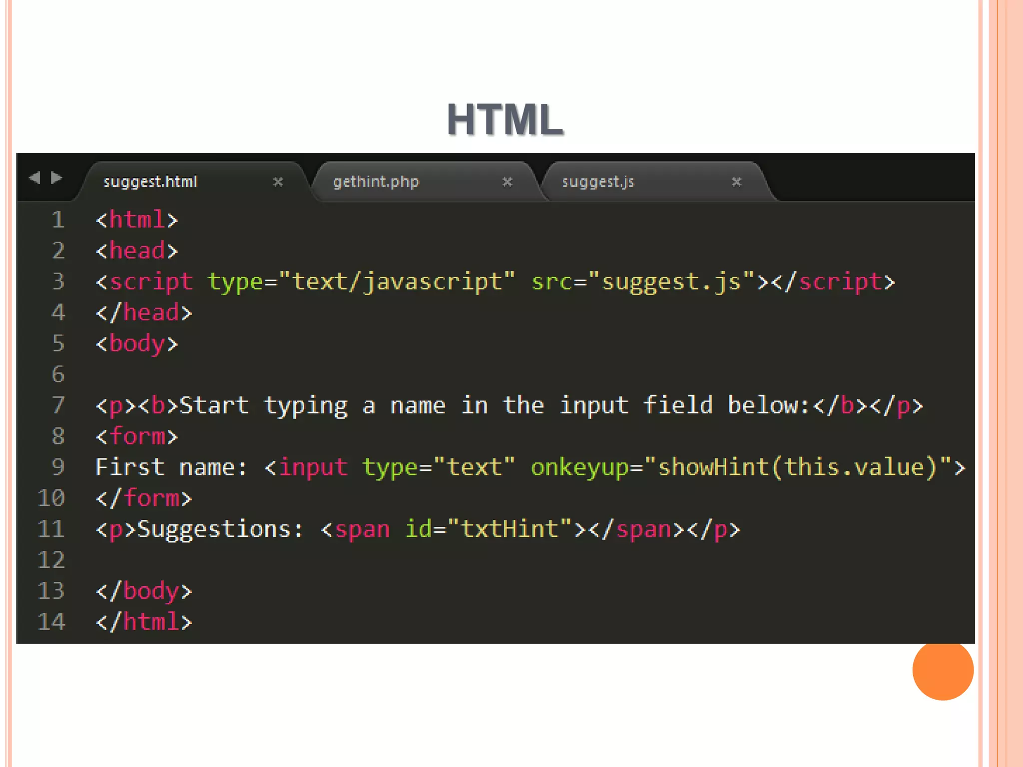 HTML 
 